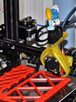 The Smurftruder with a fresh print